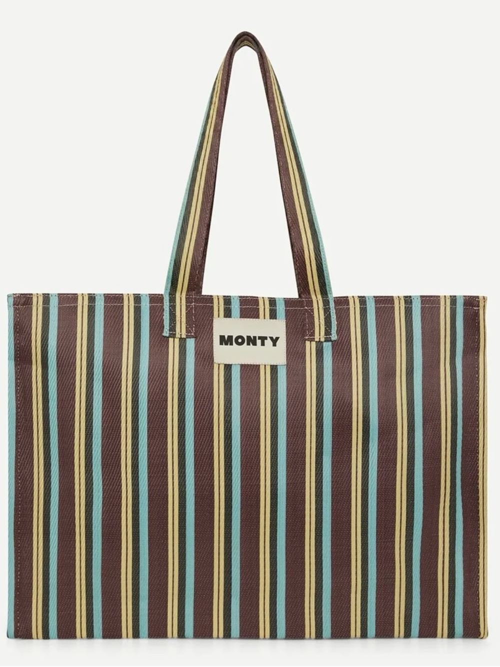Monty Recycled Nylon Large Tote Bag - Truffle & Noir